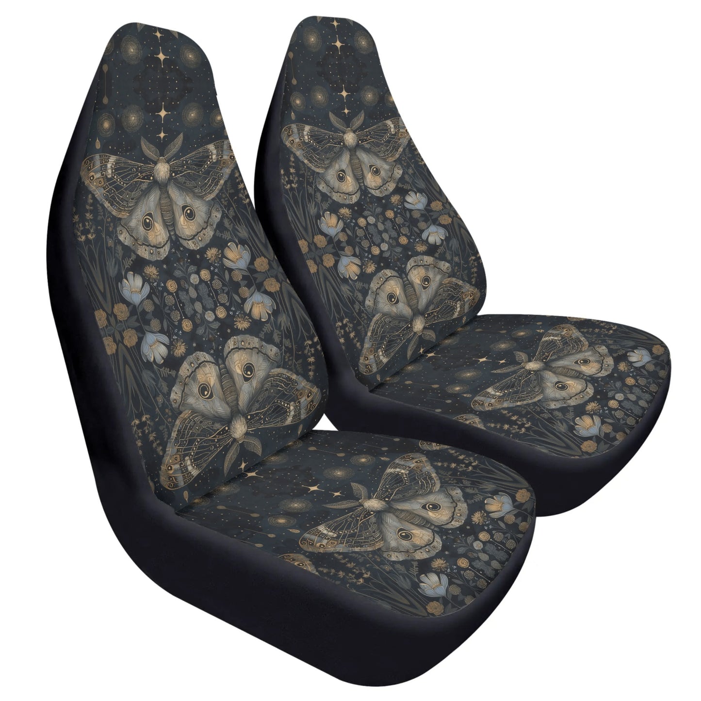 Luna Moth Pastel Car Seat Cover - Front Seat Cover or Full Set Front and Back Seat Cover Universal Fit