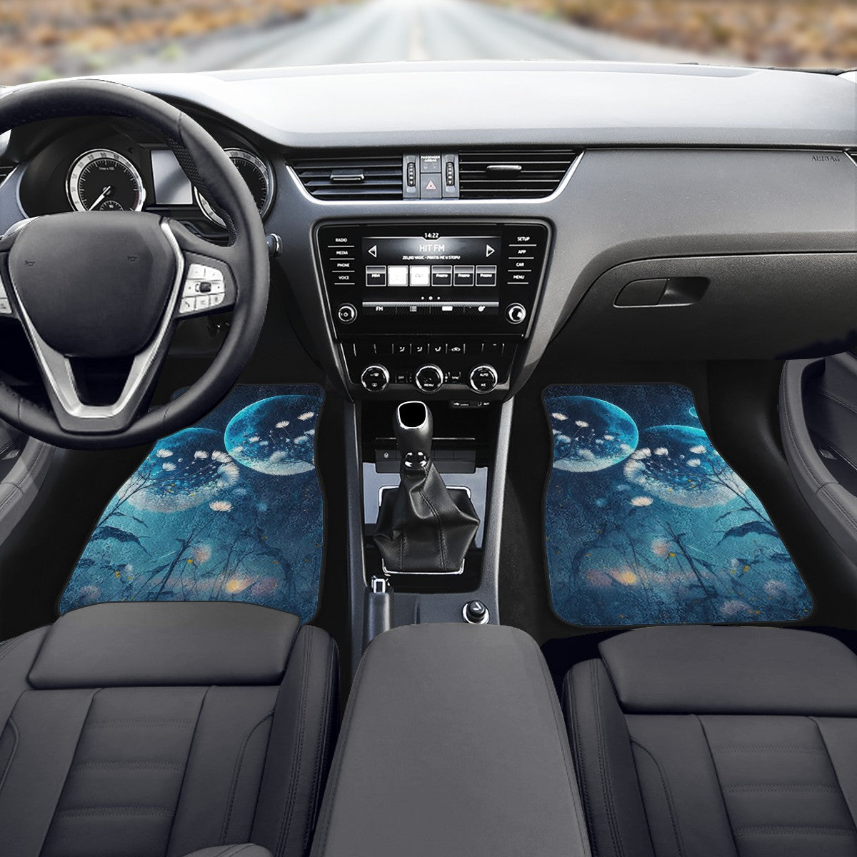 Blue Moon Dandelion Car Mats - Set of 2 or 4 Car Floor Mats Car Accessories