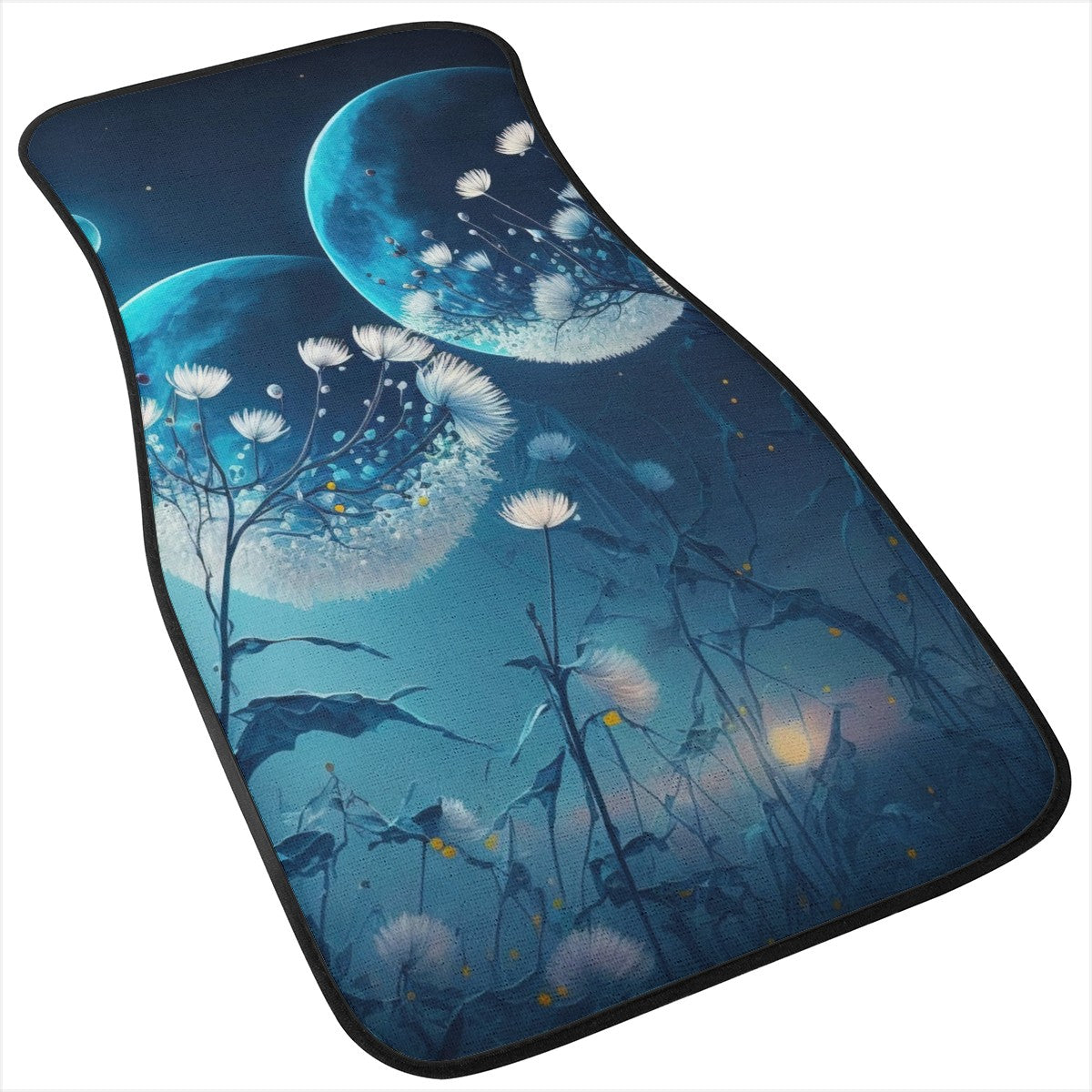 Blue Moon Dandelion Car Mats - Set of 2 or 4 Car Floor Mats Car Accessories
