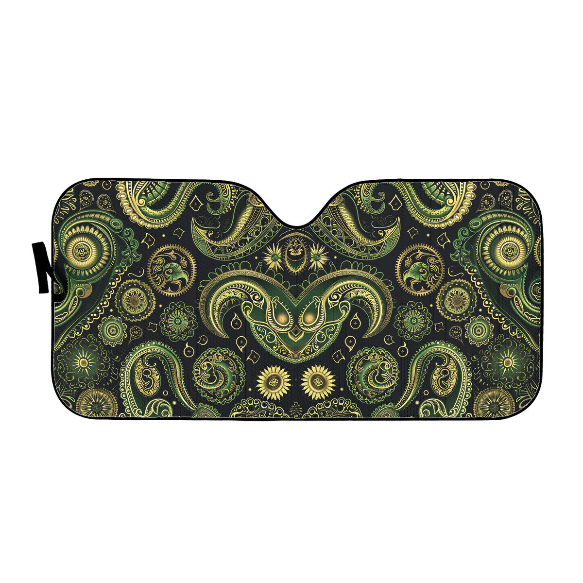 Paisley Vintage Green Auto Sun Shade - Car Shades for Vehicle Windscreen Shield Sun Covers