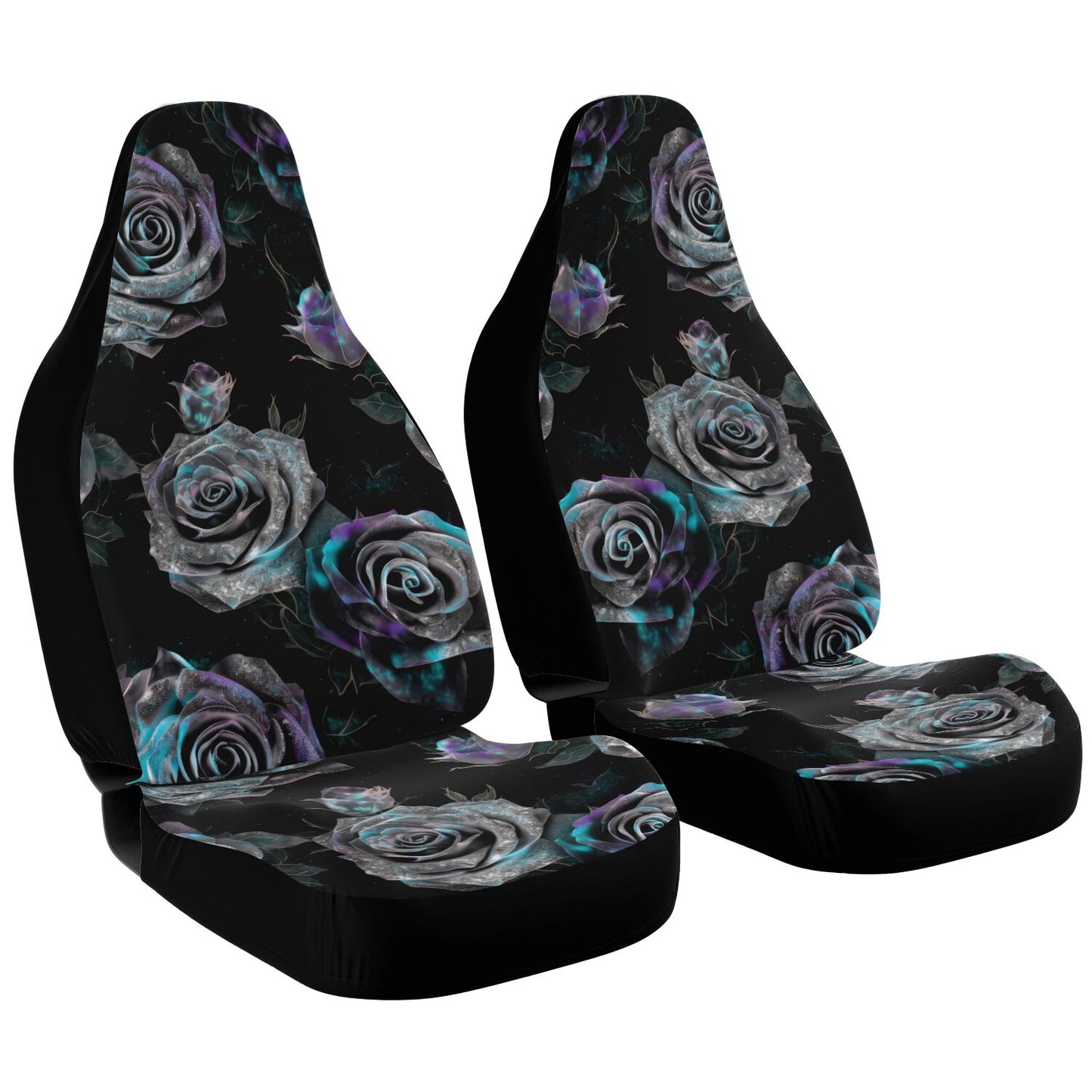 Gothic Rose Car Seat Cover - Front Seat Cover or Full Set Front and Back Seat Cover Universal Fit