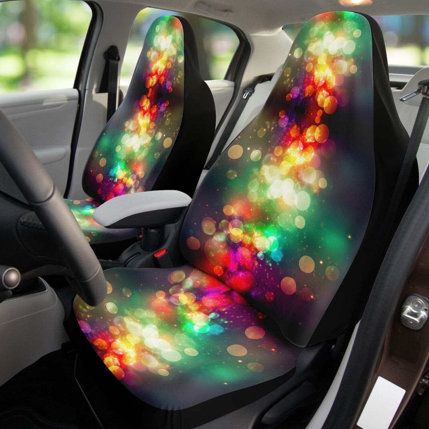 Sparkle Shimmer Car Seat Cover - Front Seat Cover or Full Set Front and Back Seat Cover Front Seat Cover Universal Fit