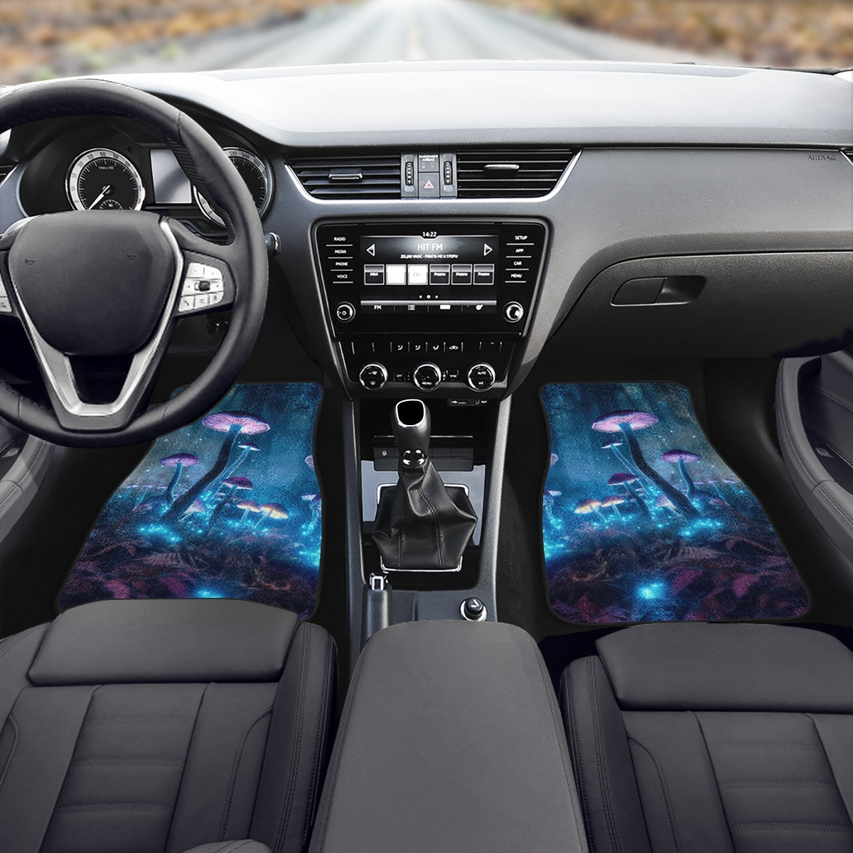 Blue Mushrooms Car Mats - Set of 2 or 4 Car Floor Mats Car Accessories