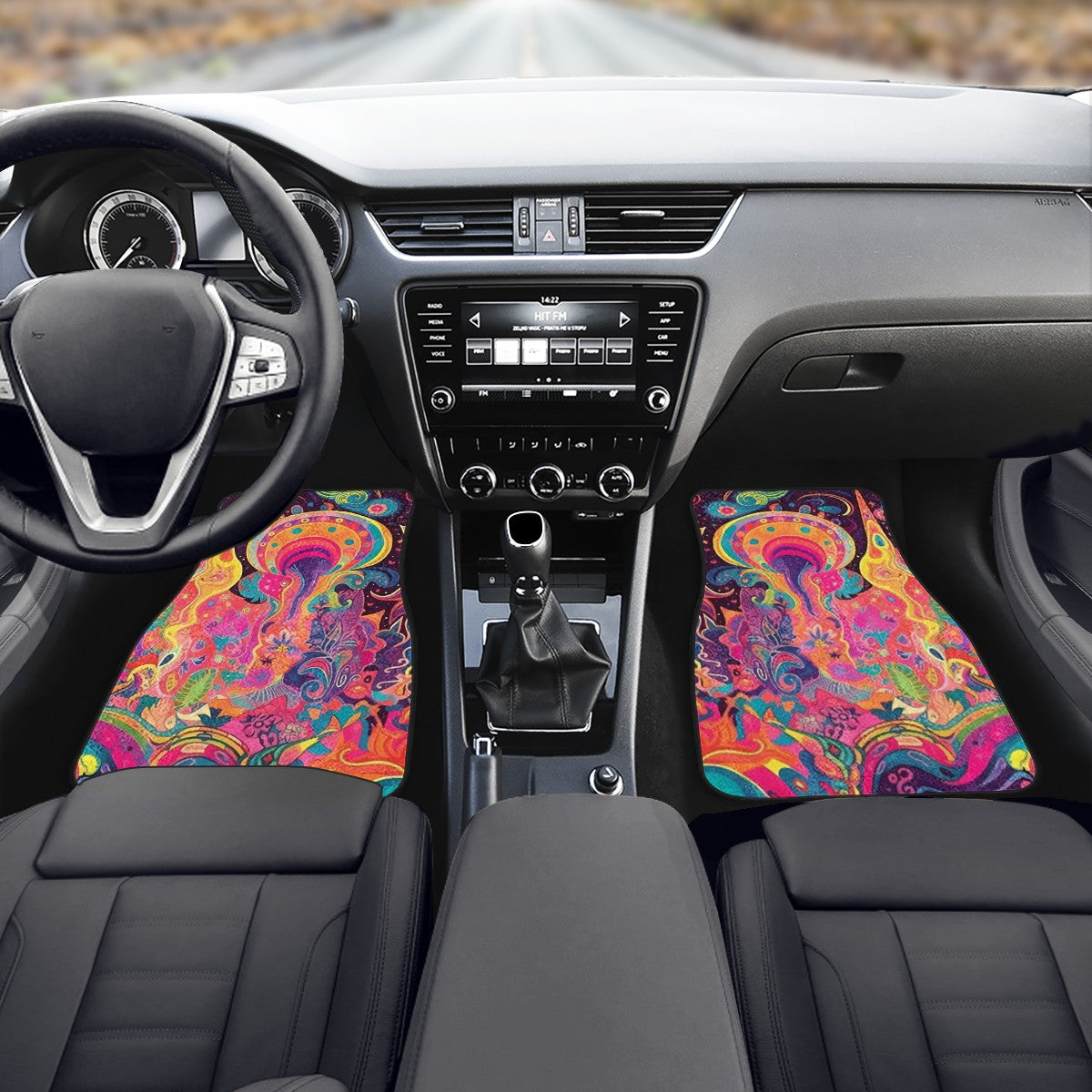 Psychedelic Spaceships Car Mats - Set of 2 or 4 Car Floor Mats Car Accessories