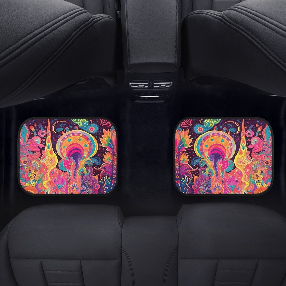 Psychedelic Spaceships Car Mats - Set of 2 or 4 Car Floor Mats Car Accessories
