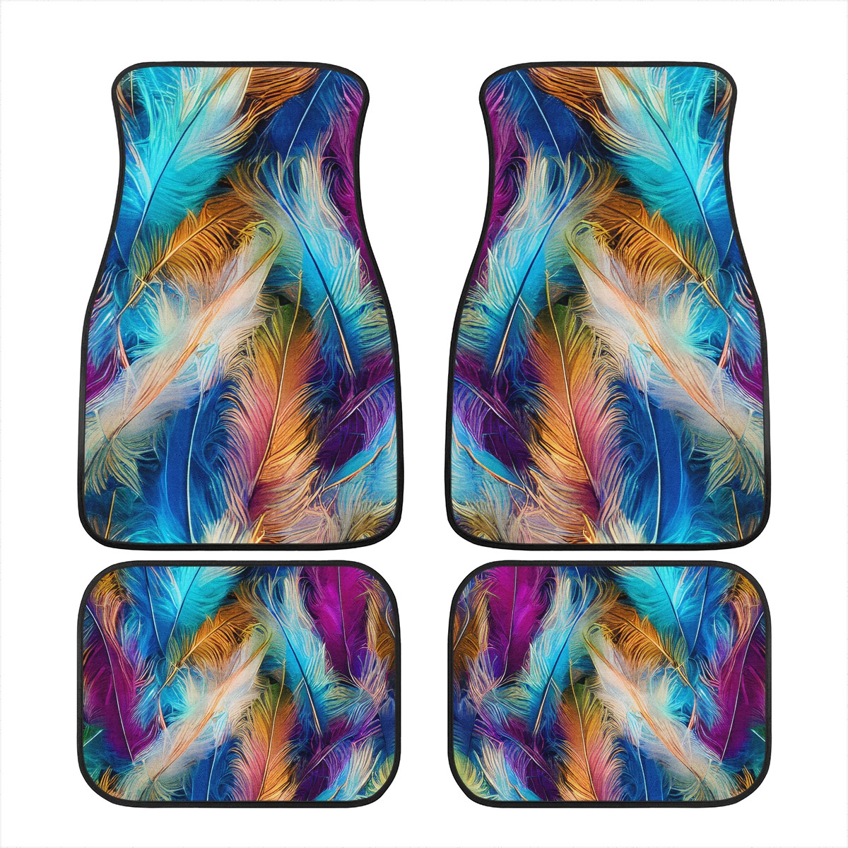 Bright Feathers Car Mats - Set of 2 or 4 Car Floor Mats Car Accessories