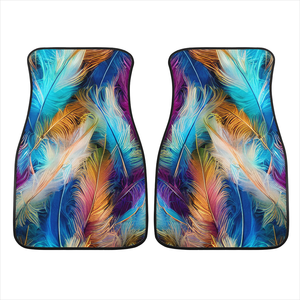 Bright Feathers Car Mats - Set of 2 or 4 Car Floor Mats Car Accessories