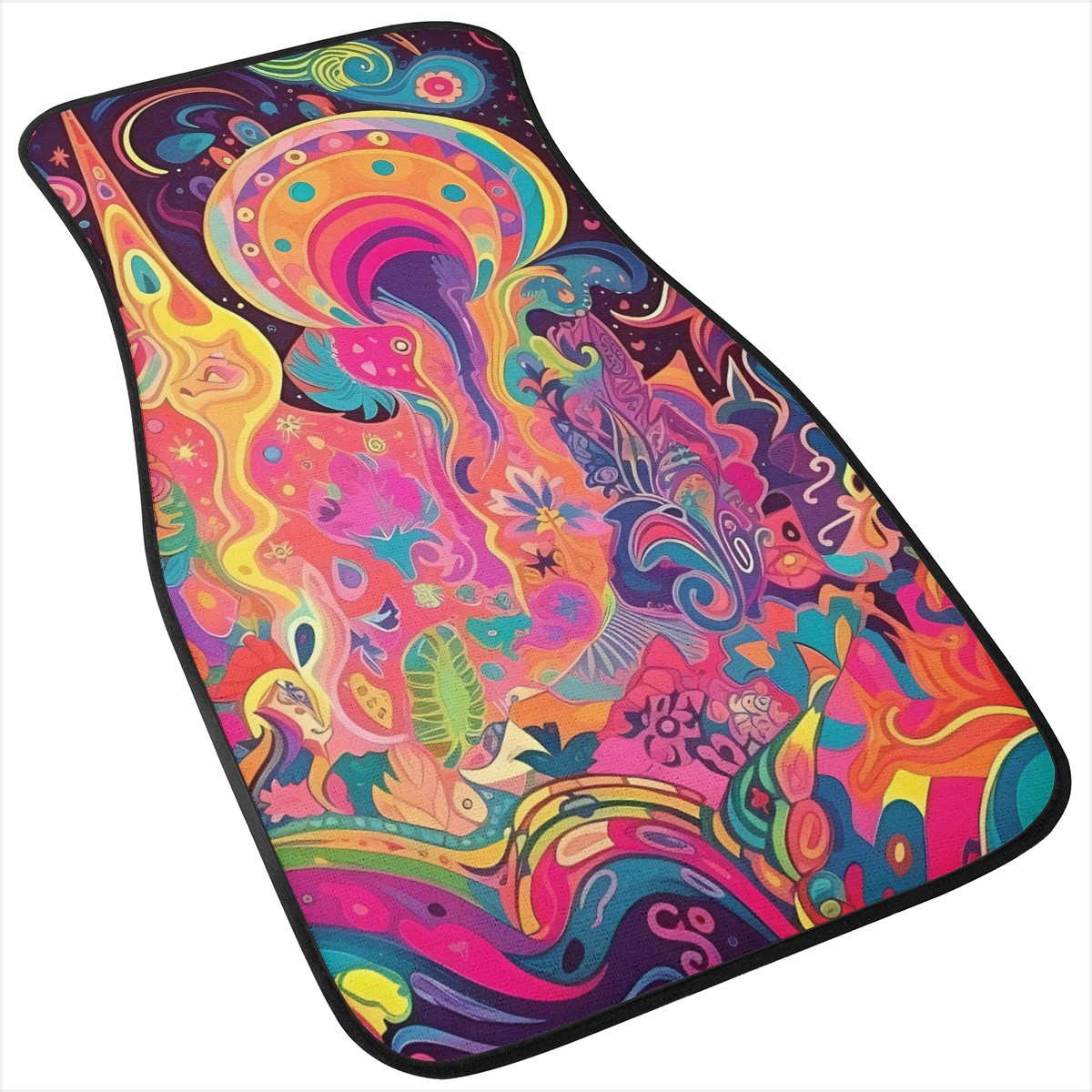 Psychedelic Spaceships Car Mats - Set of 2 or 4 Car Floor Mats Car Accessories