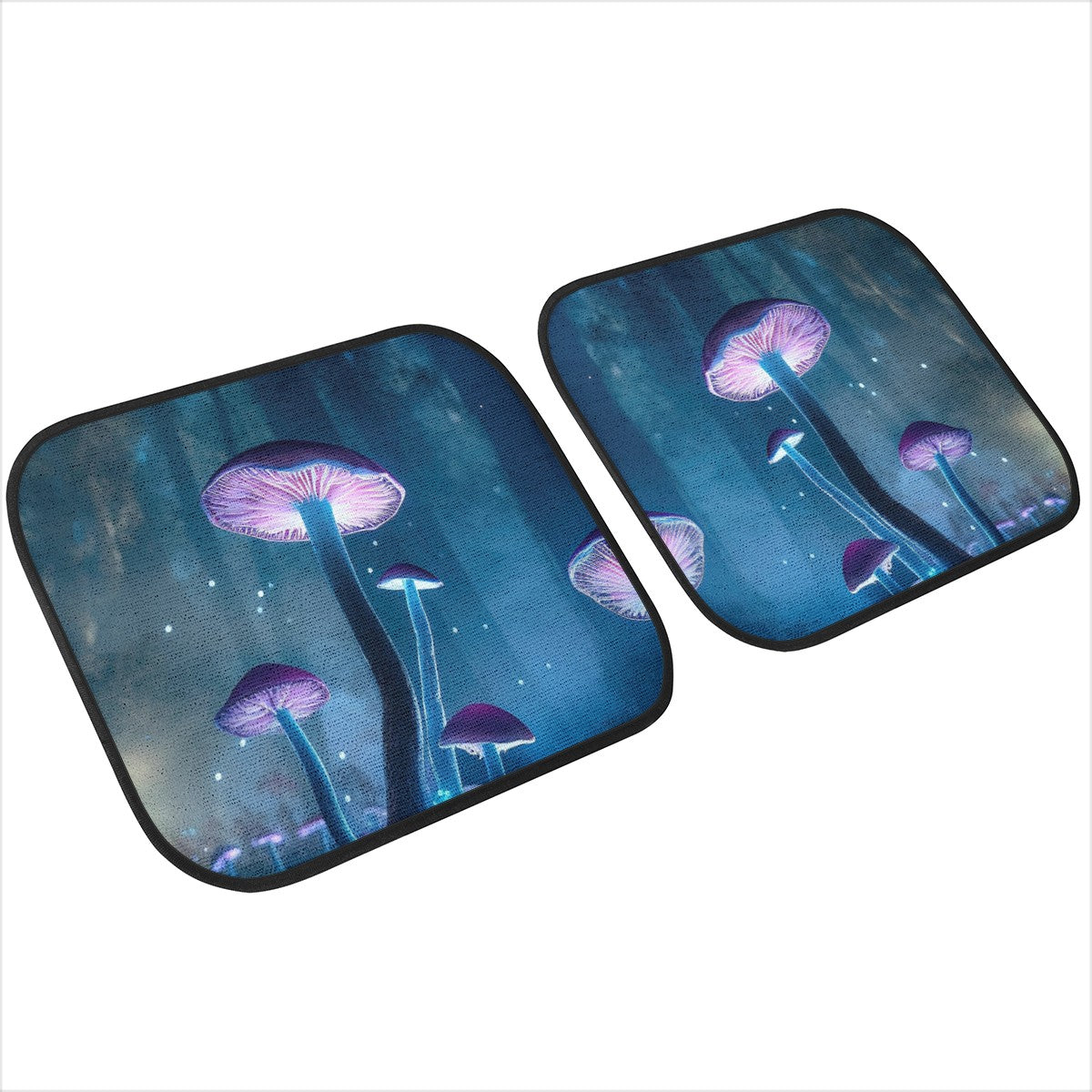 Blue Mushrooms Car Mats - Set of 2 or 4 Car Floor Mats Car Accessories