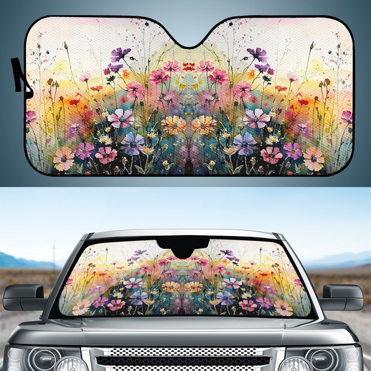 Wild Flower Meadow Auto Sun Shade - Car Shade for Vehicle Windscreen Shield Sun Covers