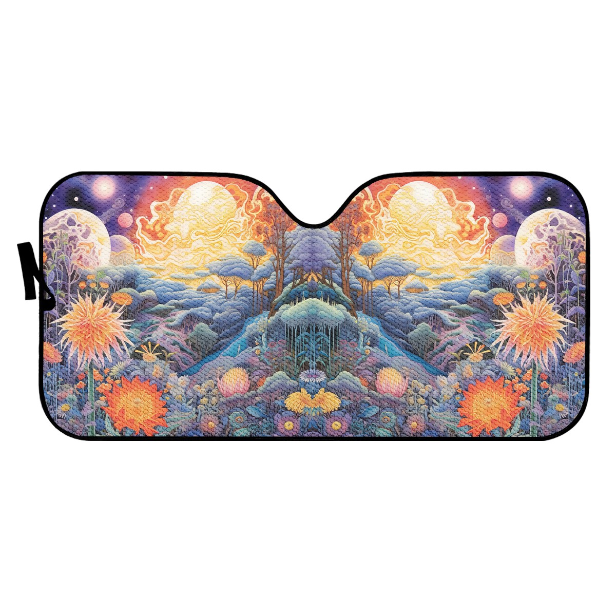 Red Sky Moon Scape Auto Sun Shade - Car Shade for Vehicle Windscreen Shield Sun Covers