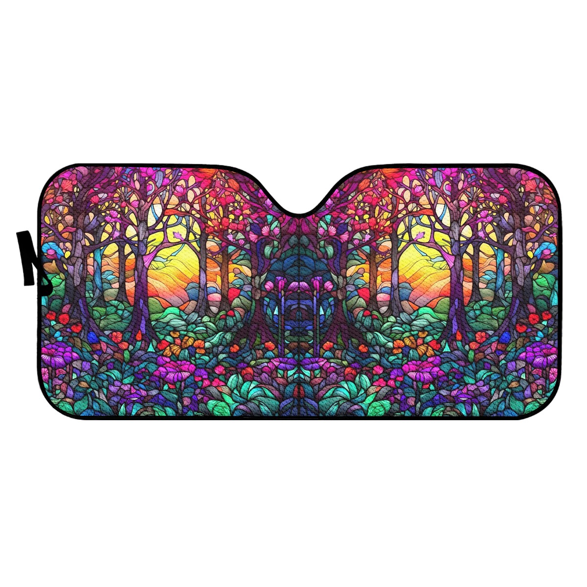 Pink Stained Glass Auto Sun Shade - Car Shade for Vehicle Windscreen Shield Sun Covers