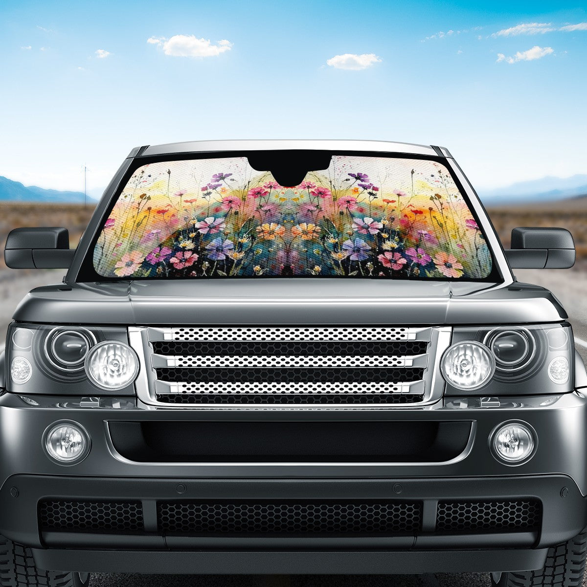 Wild Flower Meadow Auto Sun Shade - Car Shade for Vehicle Windscreen Shield Sun Covers