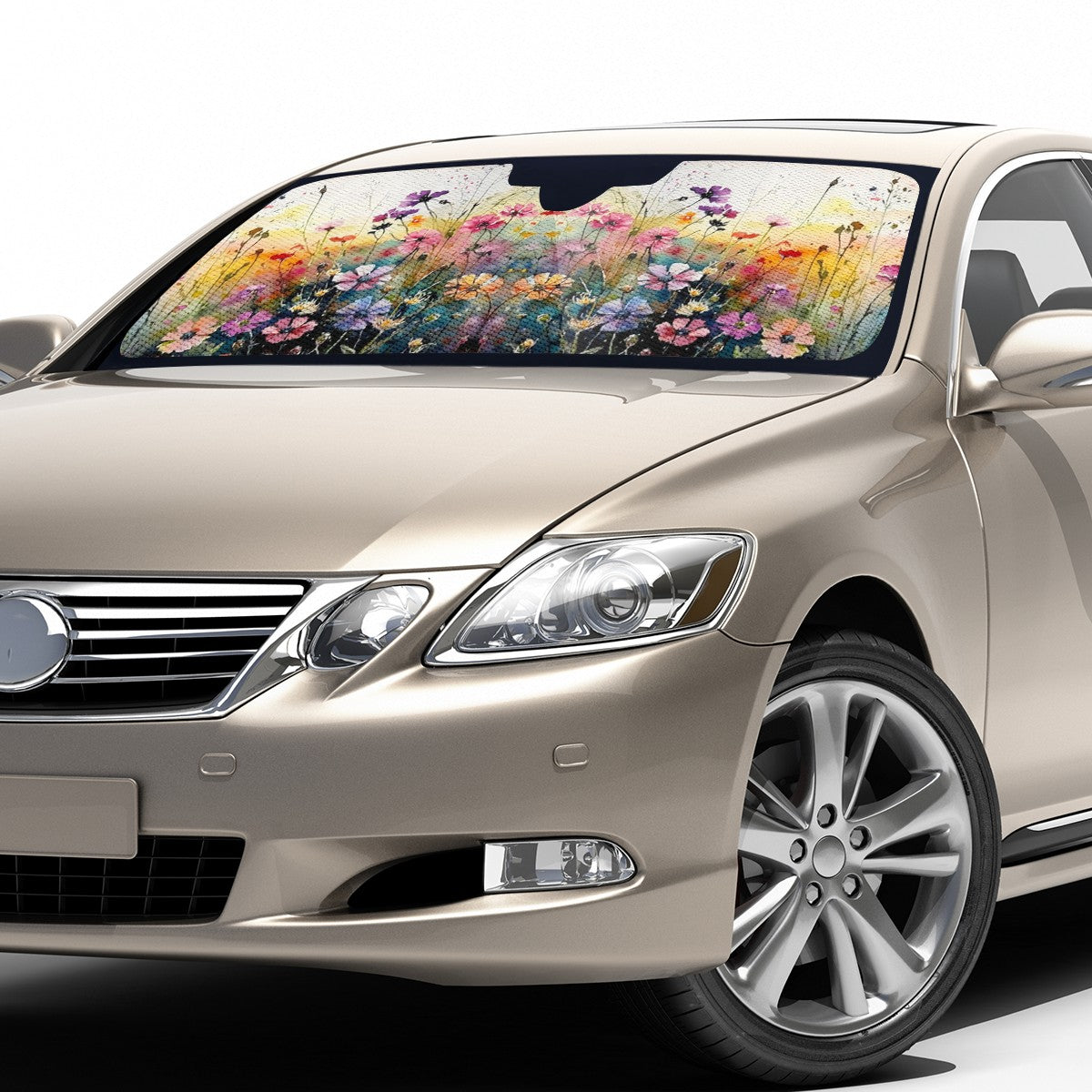 Wild Flower Meadow Auto Sun Shade - Car Shade for Vehicle Windscreen Shield Sun Covers