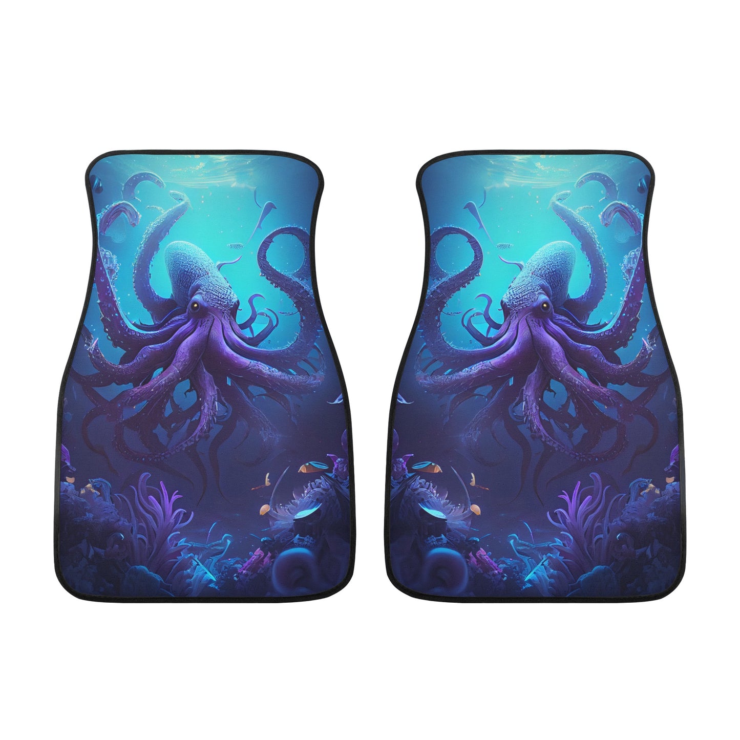 Kraken Sea Monster Car Mats - Set of 2 or 4 Car Floor Mats Car Accessories