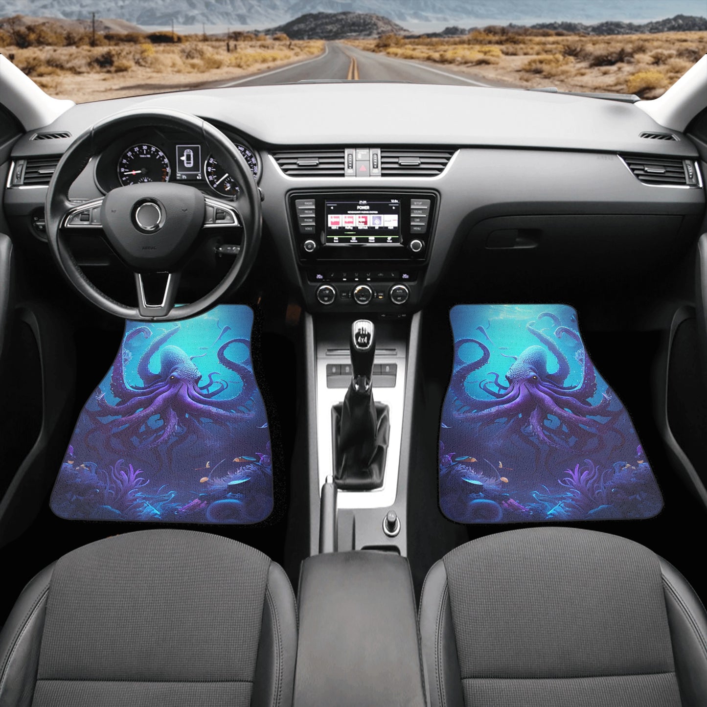 Kraken Sea Monster Car Mats - Set of 2 or 4 Car Floor Mats Car Accessories