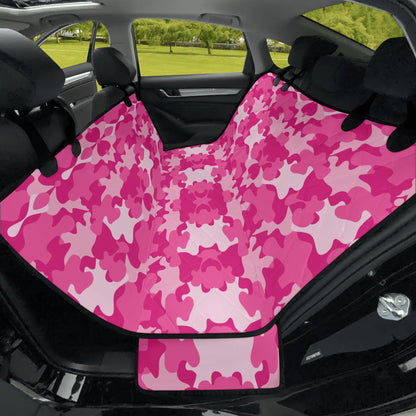 Pink Camo Car Pet Seat Cover - Waterproof Back Seat Cover Pet Hammock Dog Seat Protector