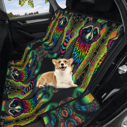 Psycho Raccoon  Pet Seat Cover - Waterproof Back Seat Cover Pet Hammock Dog Seat Protector