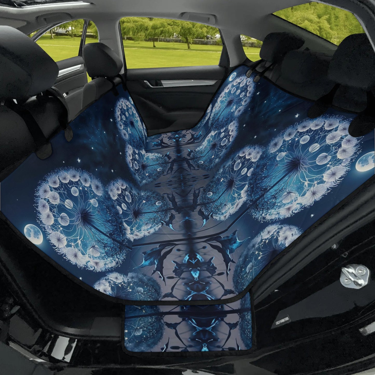 Blue Dandelion Pet Seat Cover - Waterproof Back Seat Cover Pet Hammock Dog Seat Protector