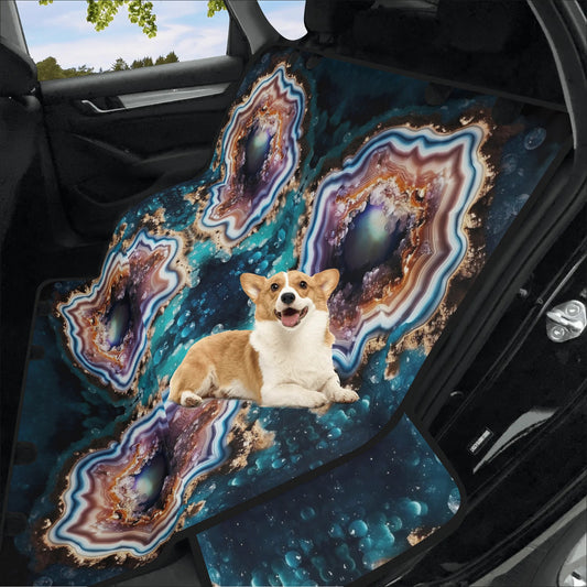 Cracked Geode  Pet Seat Cover - Waterproof Back Seat Cover Pet Hammock Dog Seat Protector