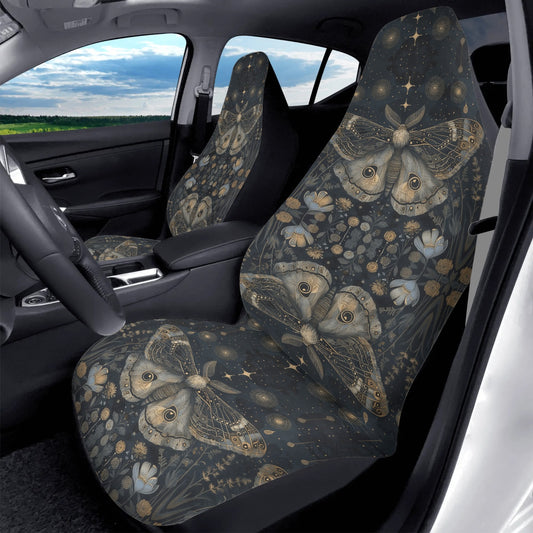 Luna Moth Pastel Car Seat Cover - Front Seat Cover or Full Set Front and Back Seat Cover Universal Fit