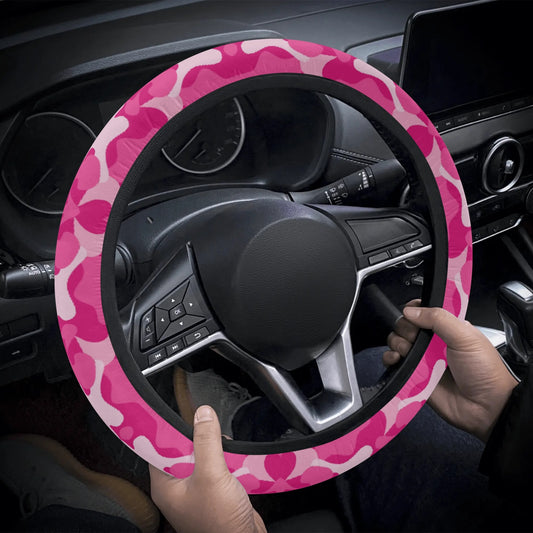 Pink Camo Car Steering Wheel Cover