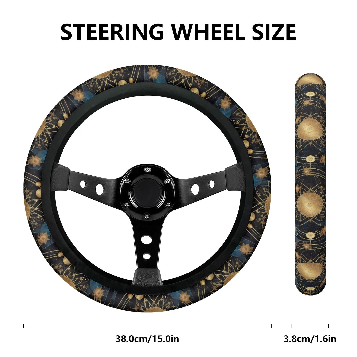 Celestial Planets Moon Car Steering Wheel Cover