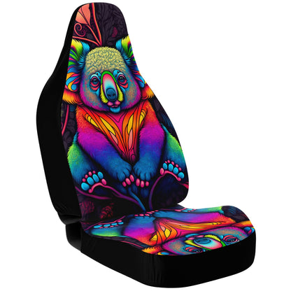 Psycho Koala Car Seat Cover - Front Seat Cover or Full Set Front and Back Seat Cover Universal Fit