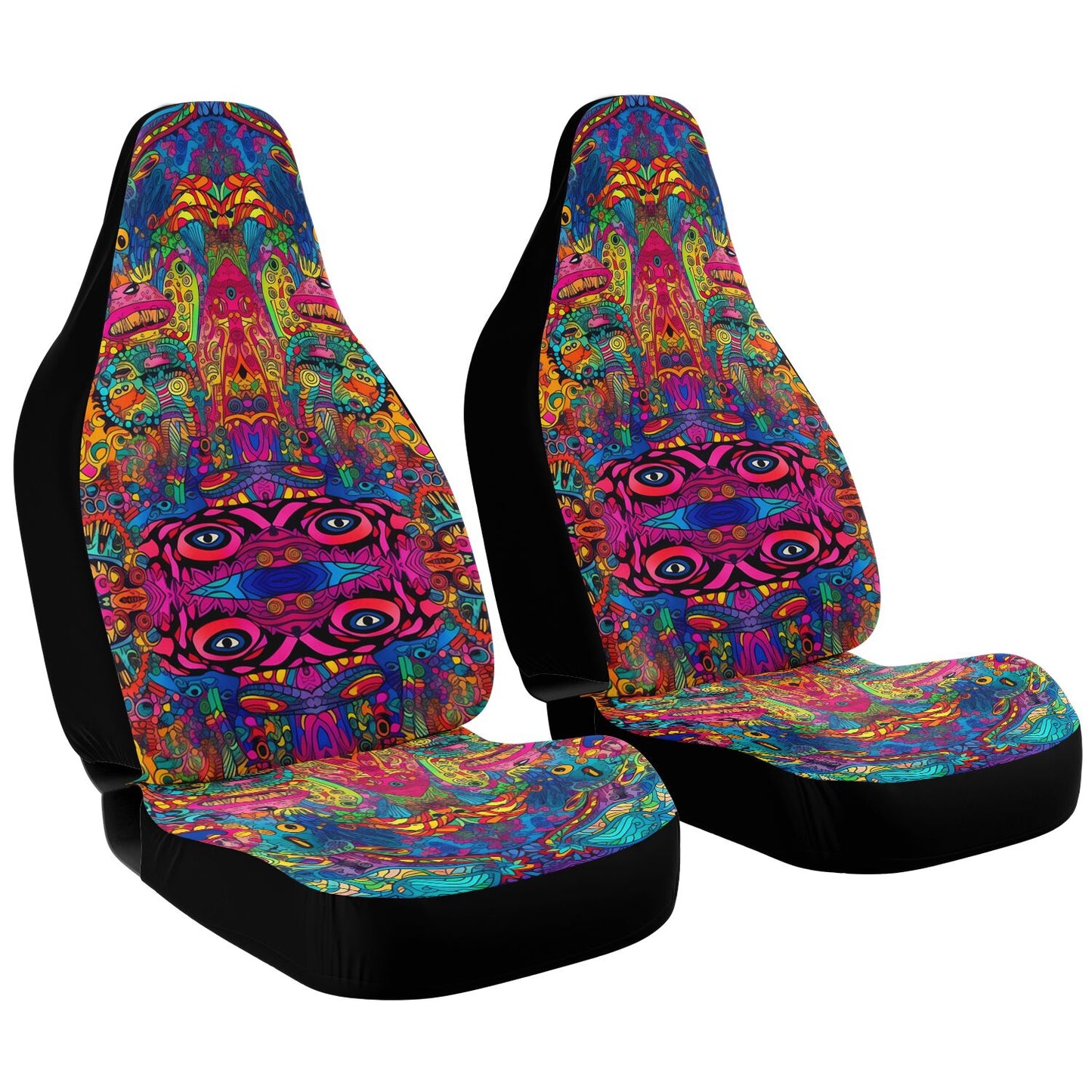 Psychedelic Landscape 2 Car Seat Cover - Front Seat Cover or Full Set Front and Back Seat Cover Universal Fit