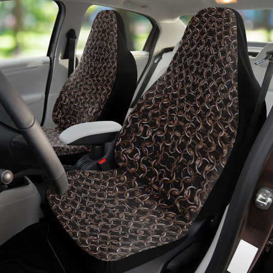 Chain Chain Chains Car Seat Covers - Front Seat Cover or Full Set Front and Back Seat Cover Universal Fit