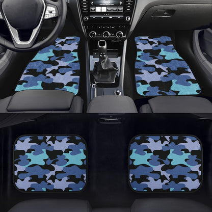 Blue Camo Car Mats - Set of 2 or 4 Car Floor Mats Car Accessories