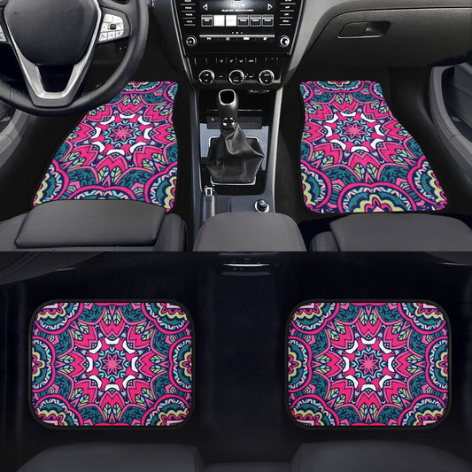 Funky Pink Mandala Car Mats - Set of 2 or 4 Car Floor Mats Car Accessories