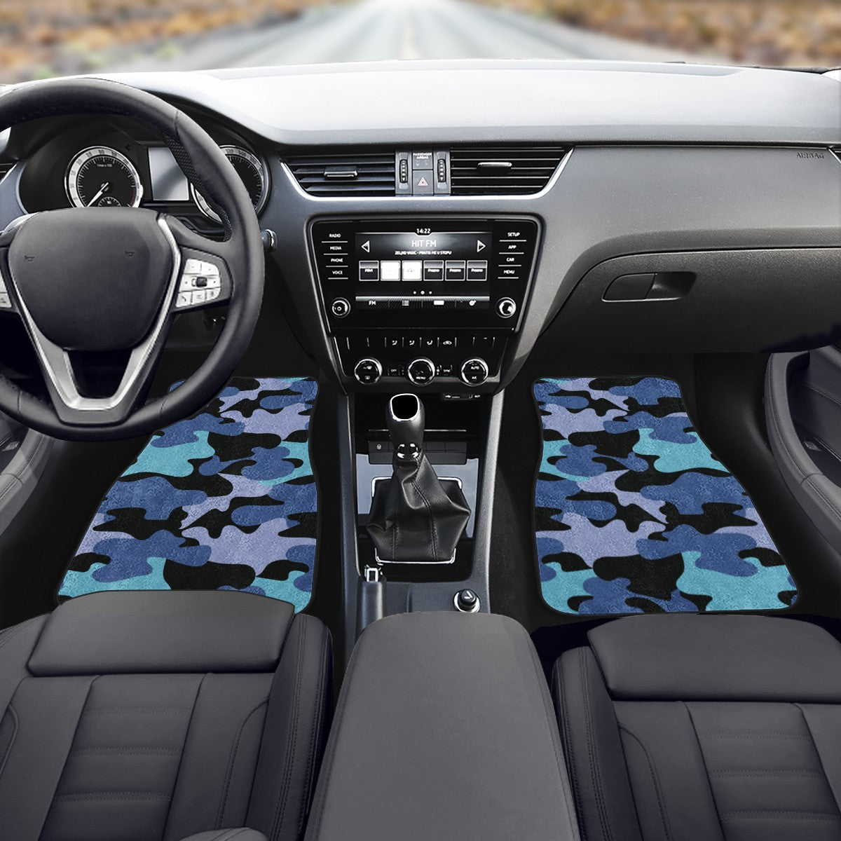 Blue Camo Car Mats - Set of 2 or 4 Car Floor Mats Car Accessories