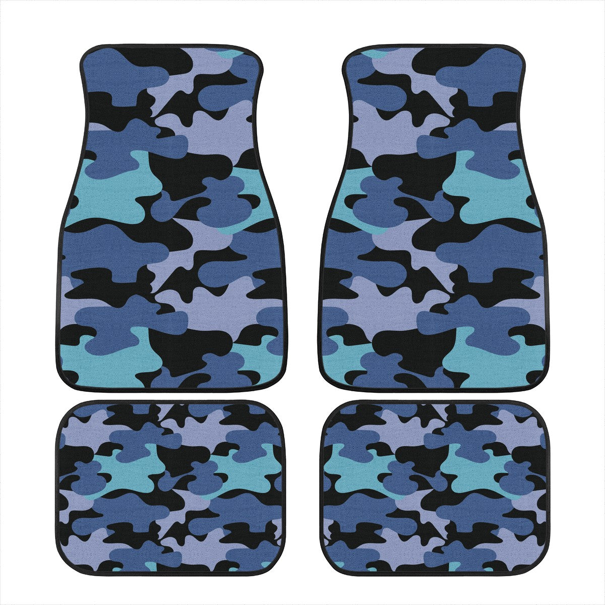 Blue Camo Car Mats - Set of 2 or 4 Car Floor Mats Car Accessories