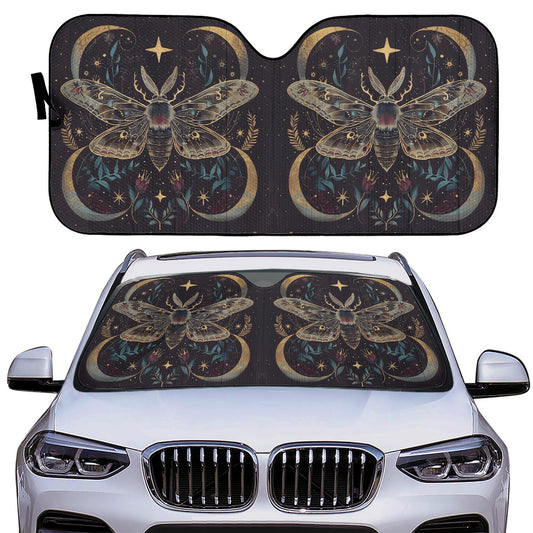 Luna Moth Repeat Auto Sun Shade - Car Shades for Vehicle Windscreen Shield Sun Covers