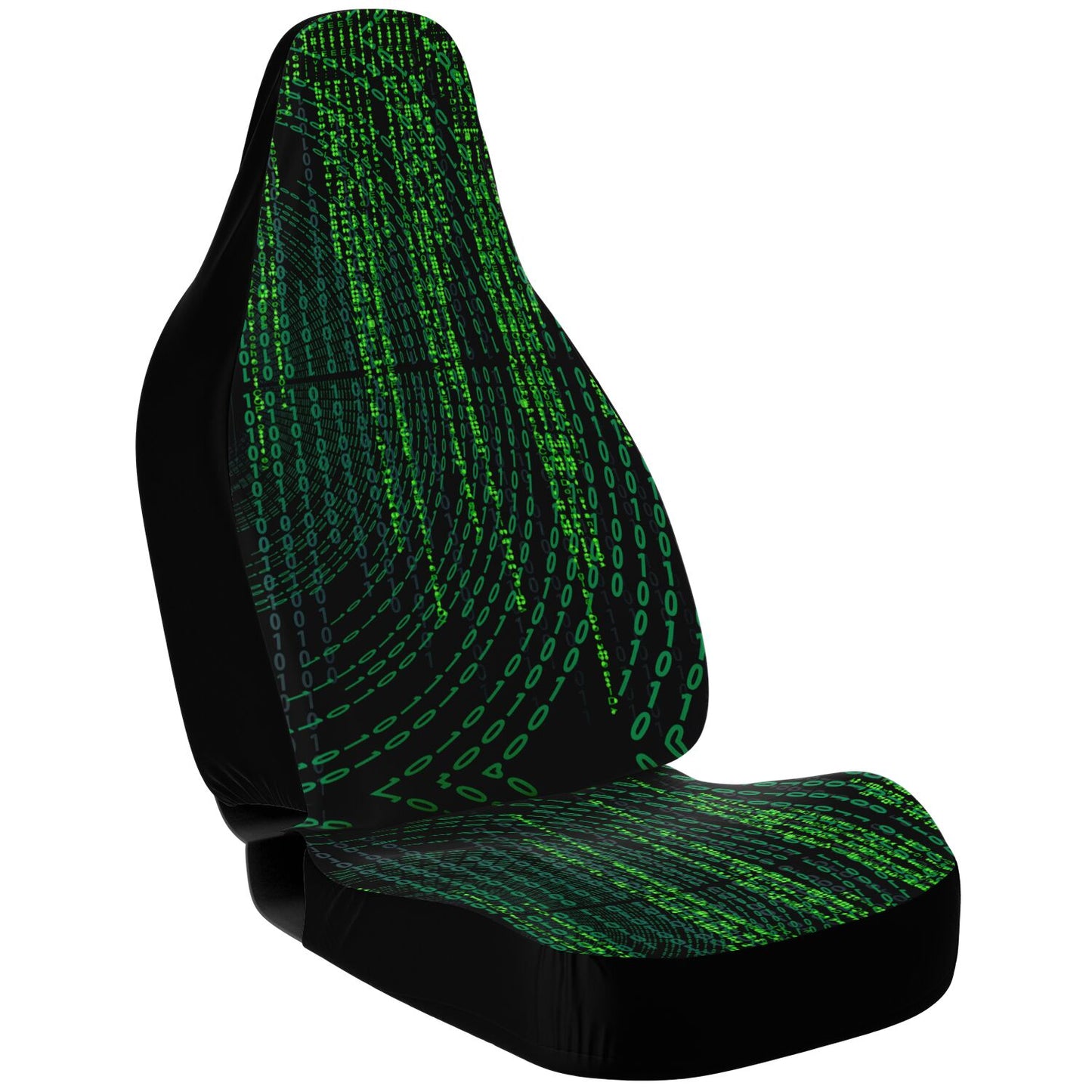 Binary Code Car Seat Cover - Front Seat Cover or Full Set Front and Back Seat Cover Universal Fit