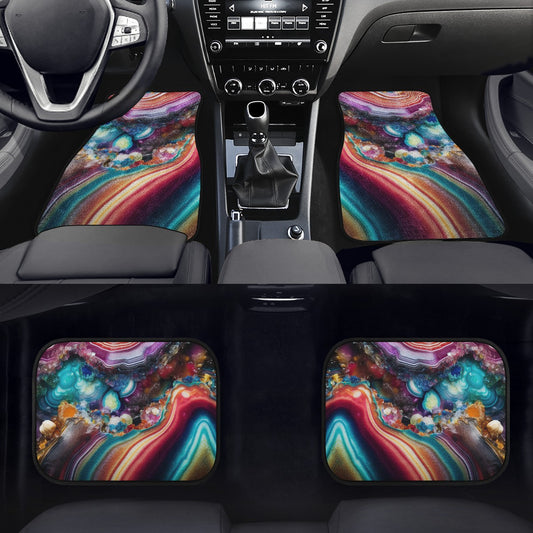 Cracked Geode Car Mats - Set of 2 or 4 Car Floor Mats Car Accessories