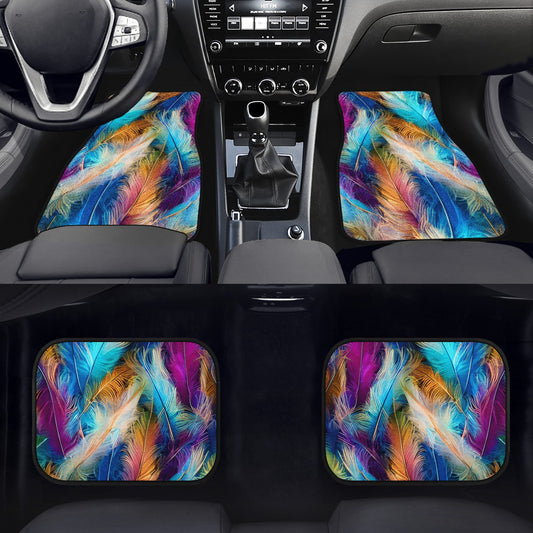 Bright Feathers Car Mats - Set of 2 or 4 Car Floor Mats Car Accessories