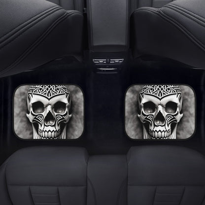 Viking Carved Skull Car Mats - Set of 2 or 4 Car Floor Mats Car Accessories