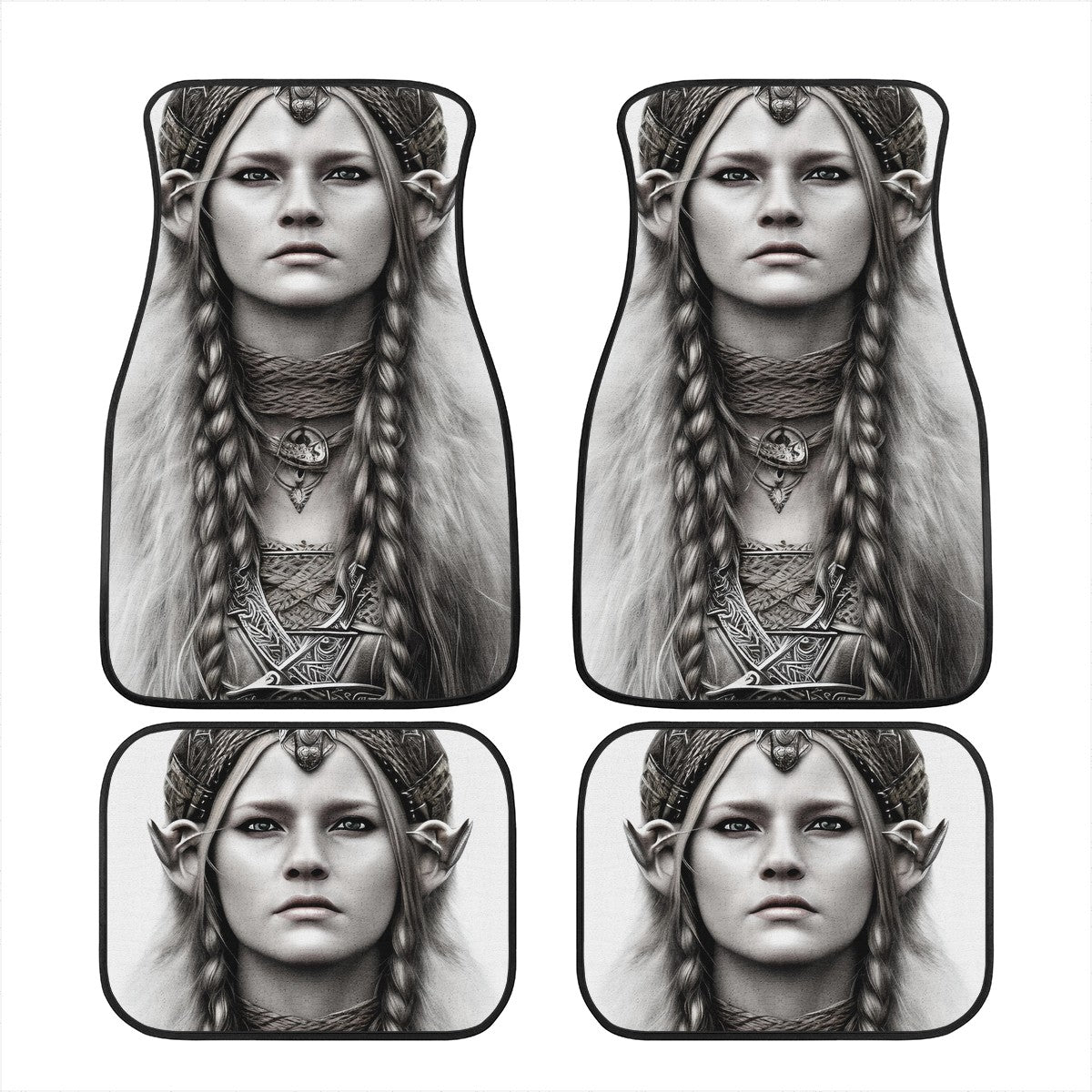 Viking Shieldmaiden Car Mats - Set of 2 or 4 Car Floor Mats Car Accessories