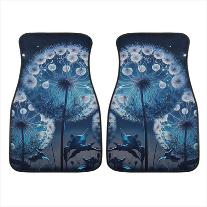 Blue Dandelion Car Mats - Set of 2 or 4 Car Floor Mats Car Accessories