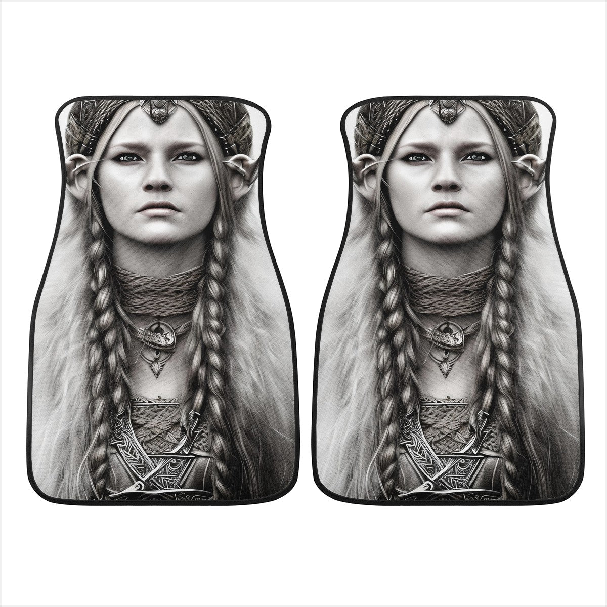 Viking Shieldmaiden Car Mats - Set of 2 or 4 Car Floor Mats Car Accessories