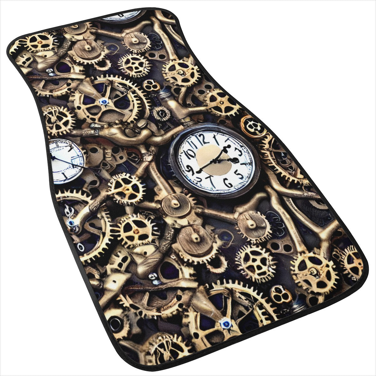 Cogs and Clocks Car Mats Car - Set of 2 or 4 Car Floor Mats Car Accessories