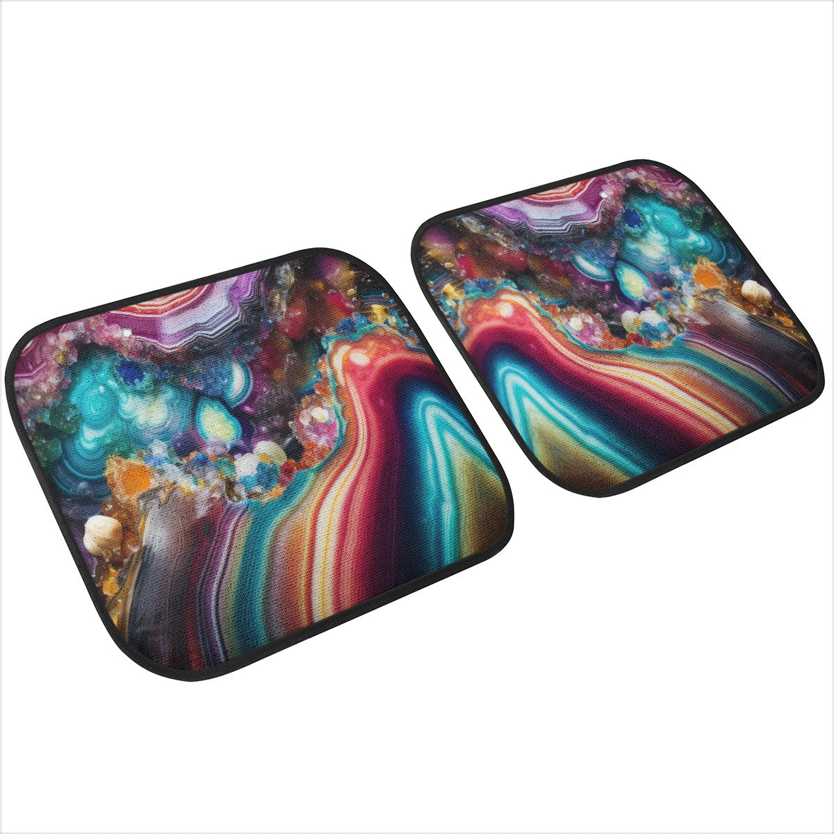 Cracked Geode Car Mats - Set of 2 or 4 Car Floor Mats Car Accessories