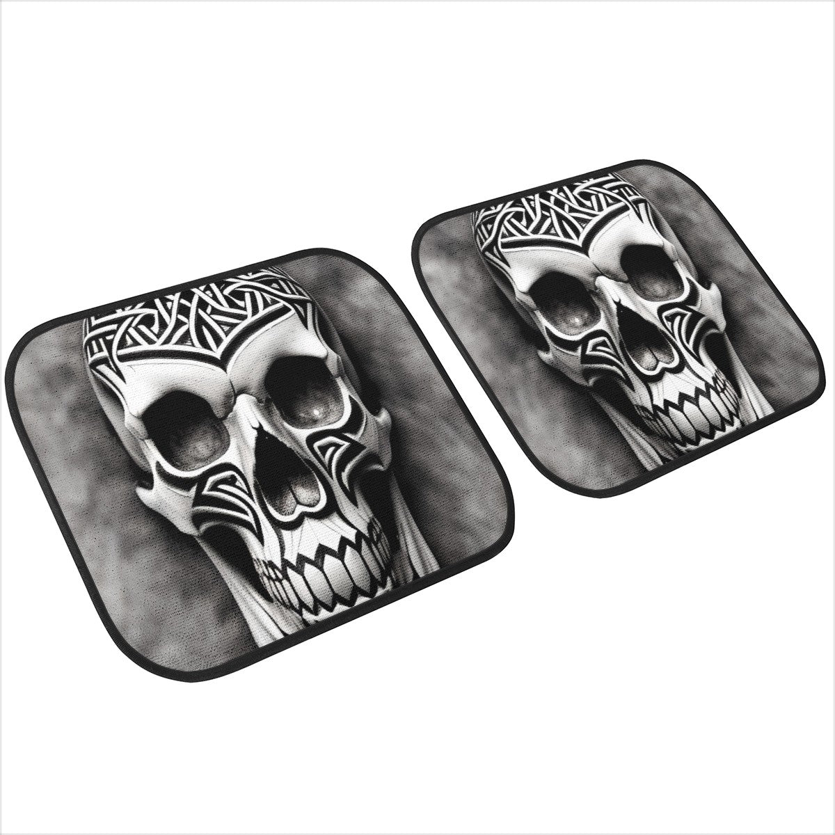 Viking Carved Skull Car Mats - Set of 2 or 4 Car Floor Mats Car Accessories