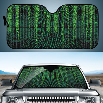 Binary Code Auto Sun Shade - Car Shade for Vehicle Windscreen Shield Sun Covers