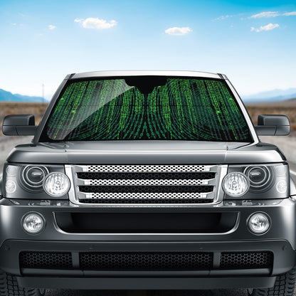 Binary Code Auto Sun Shade - Car Shade for Vehicle Windscreen Shield Sun Covers