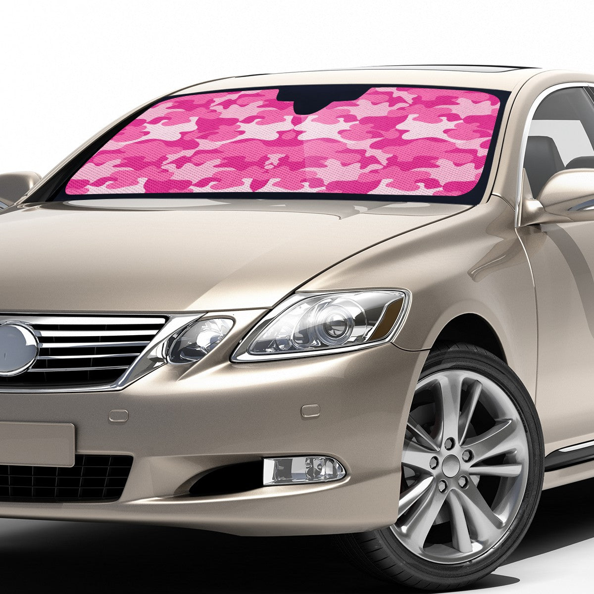 Pink Camo Auto Sun Shade - Car Shade for Vehicle Windscreen Shield Sun Covers